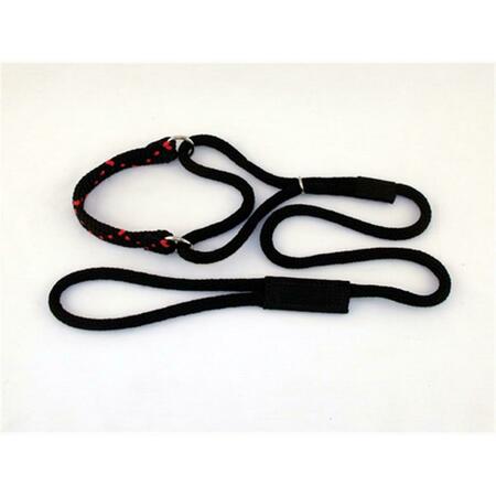 SOFT LINES PMM06BLACK-RED Martingale Dog Leash 6 Ft. Medium- Black and Red PMM06BLACK/RED